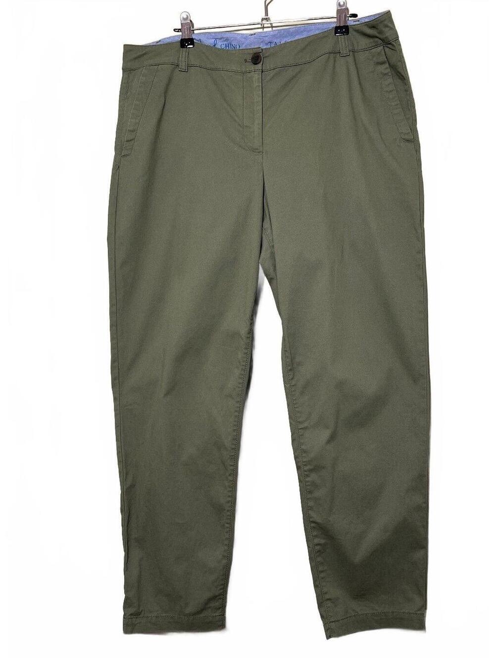 Talbots Women's Olive Green Chino Pants Size 14